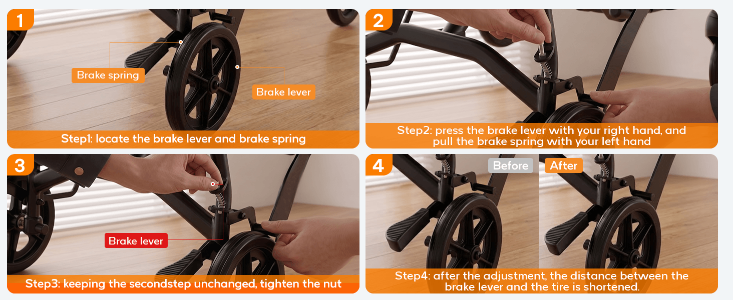 18LBS Ultra Lightweight Folding Transport Wheelchair with Hand Brakes, Foldable Armrests & Footrests, Compact Travel Wheelchair for Adults, Seniors & Kids wheelchairshub.com