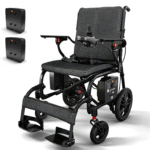 26 LBS Ultra-Light Carbon Fiber Electric Wheelchair for Adults | 25 Miles Long Range, Foldable Power Wheelchair with Dual Lithium Batteries, All-Terrain Motorized Wheelchair for Indoor & Outdoor Use